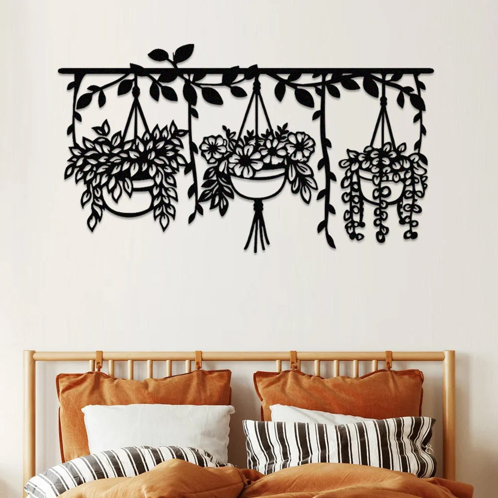 Jardin Fleuri Métal Décoratif Mural - Décoration Murale Intérieur et Extérieur - Image 2