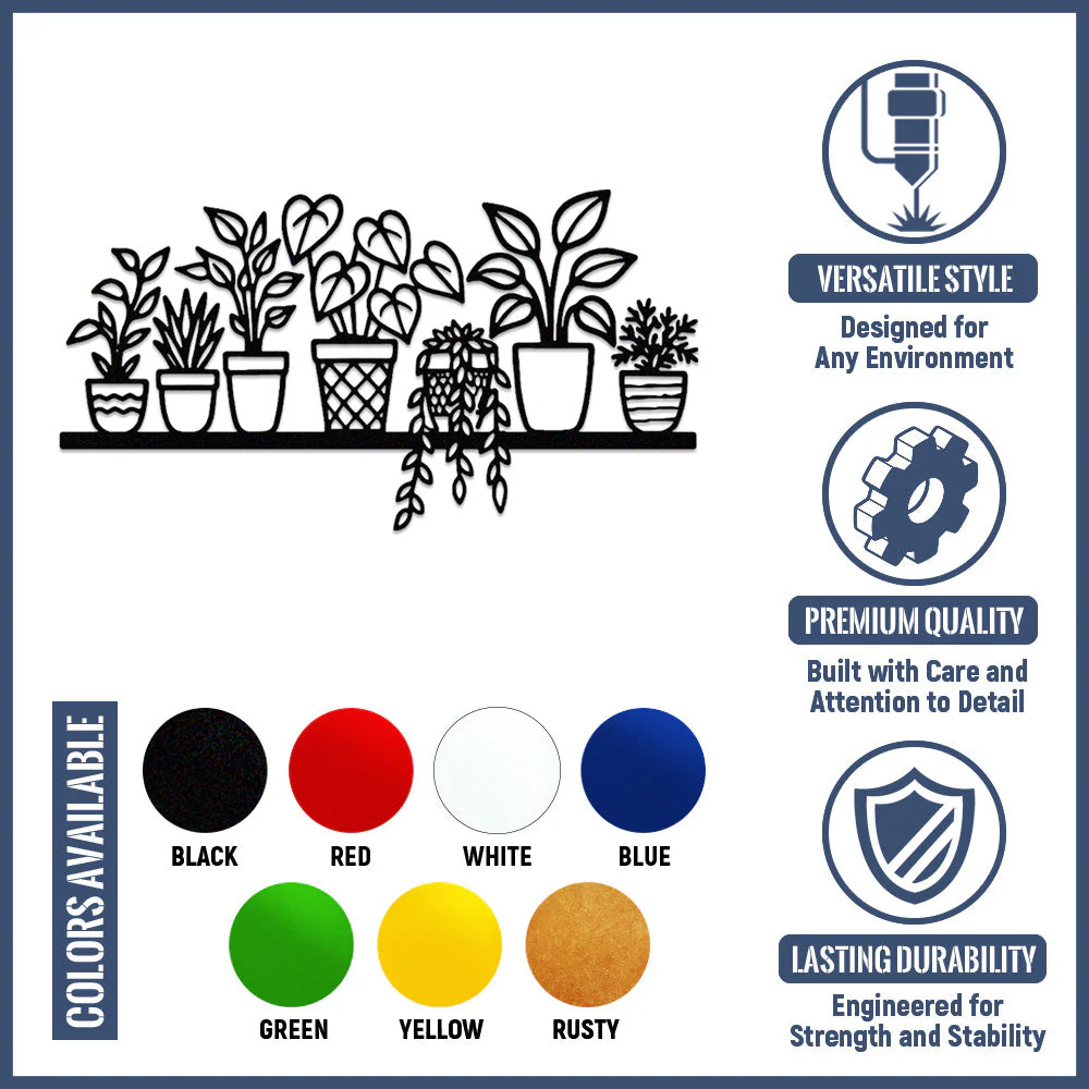 Jardin Fleuri Métal Décoratif Mural - Décoration Murale Intérieur et Extérieur - Image 10