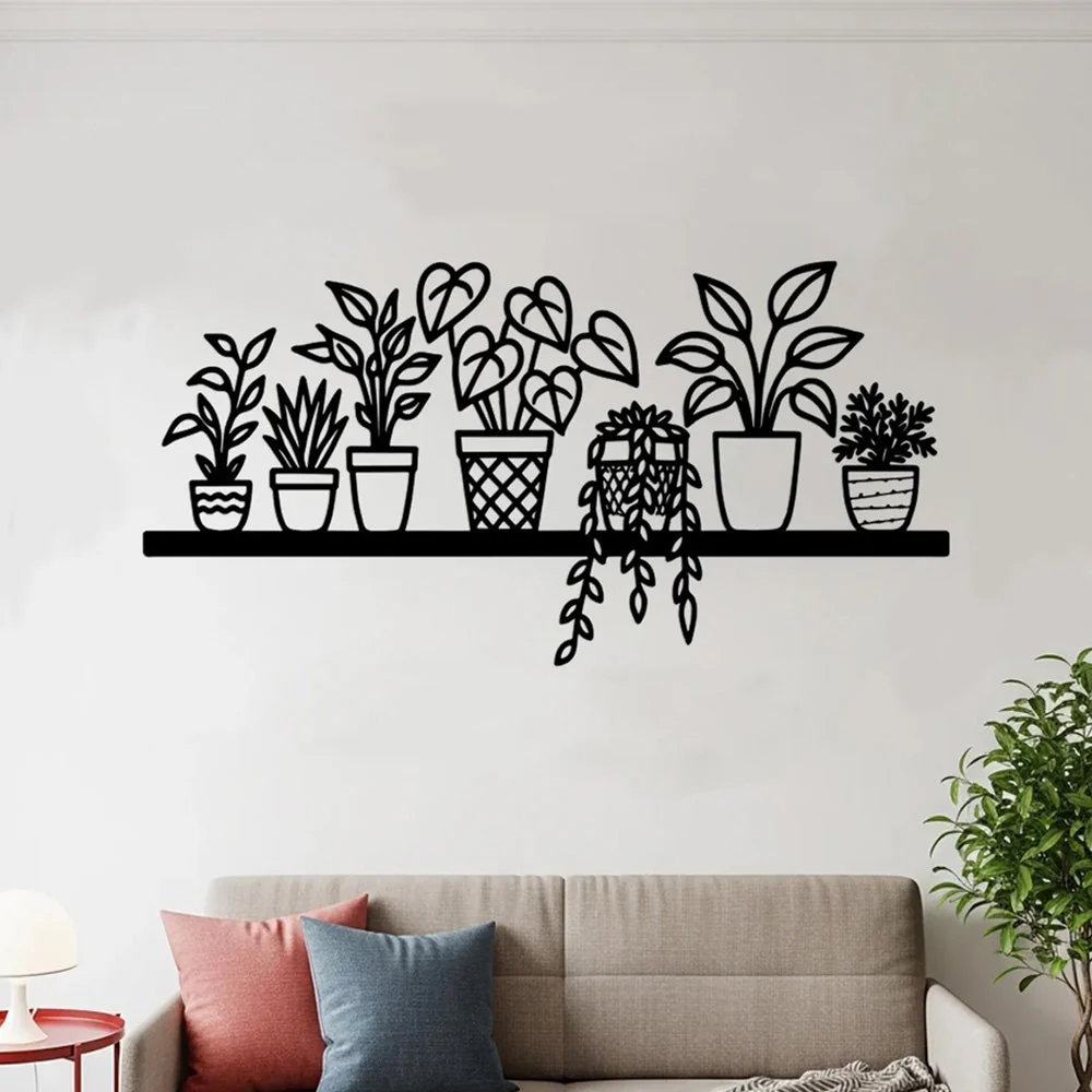 Jardin Fleuri Métal Décoratif Mural - Décoration Murale Intérieur et Extérieur - Image 2