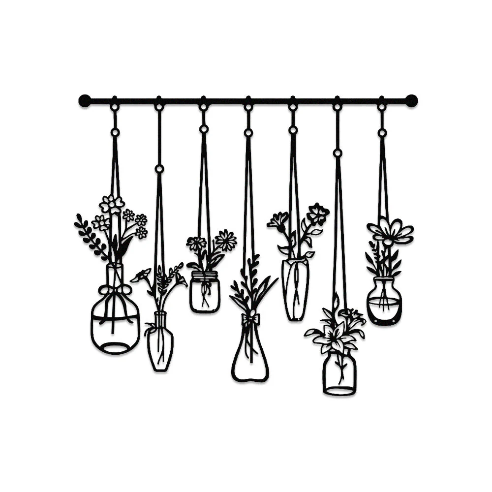 Jardin Fleuri Métal Décoratif Mural - Décoration Murale Intérieur et Extérieur - Image 11