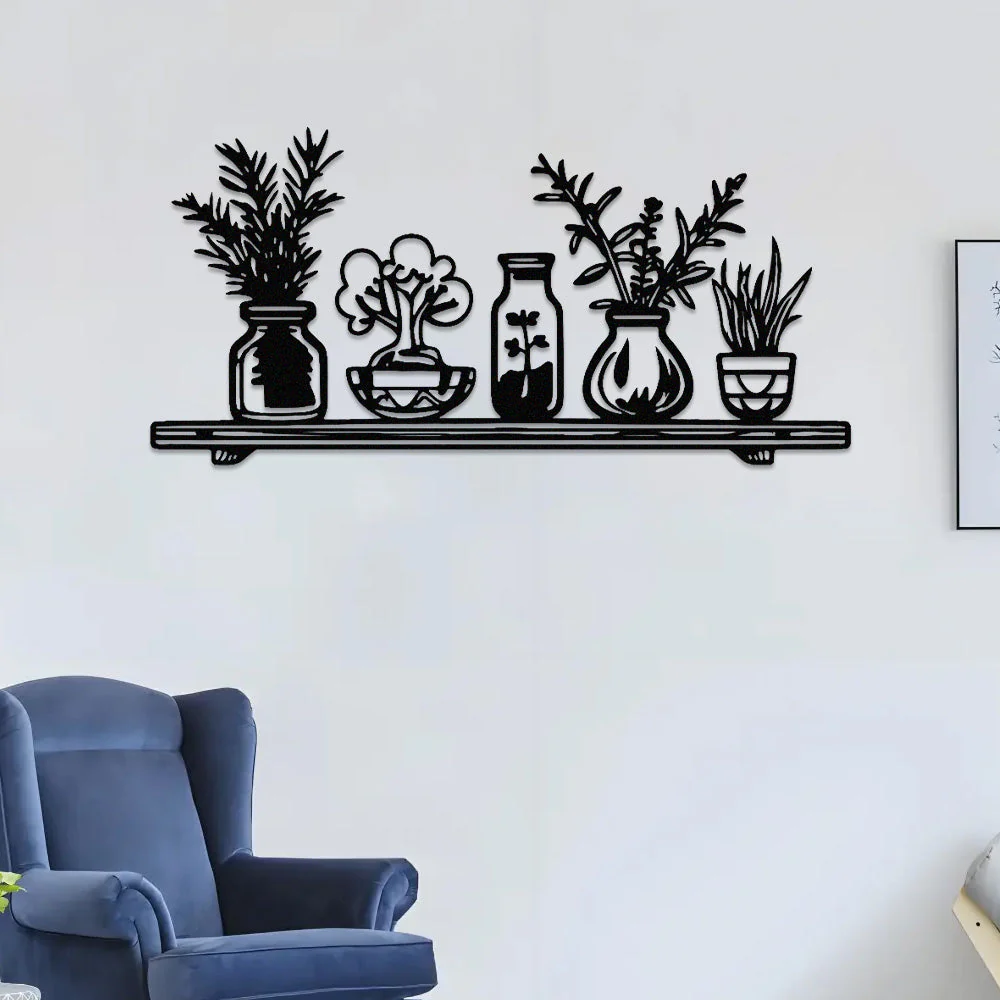 Jardin Fleuri Métal Décoratif Mural - Décoration Murale Intérieur et Extérieur - Image 2