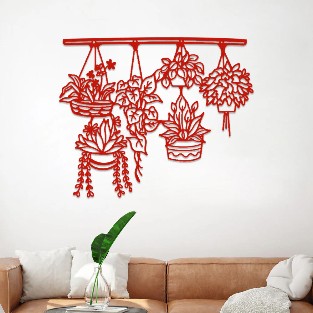 Jardin Fleuri Métal Décoratif Mural - Décoration Murale Intérieur et Extérieur - Image 4