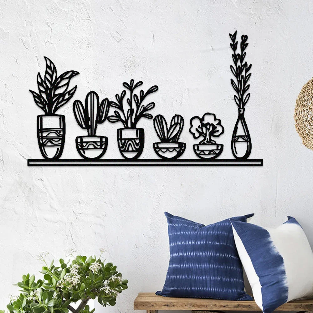 Jardin Fleuri Métal Décoratif Mural - Décoration Murale Intérieur et Extérieur - Image 3