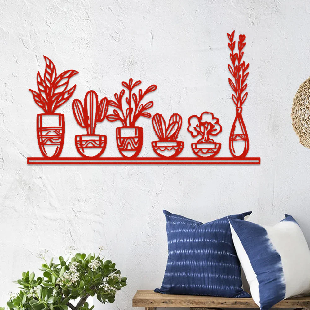 Jardin Fleuri Métal Décoratif Mural - Décoration Murale Intérieur et Extérieur - Image 4