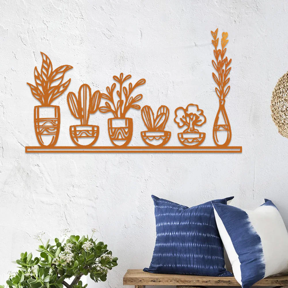Jardin Fleuri Métal Décoratif Mural - Décoration Murale Intérieur et Extérieur - Image 5