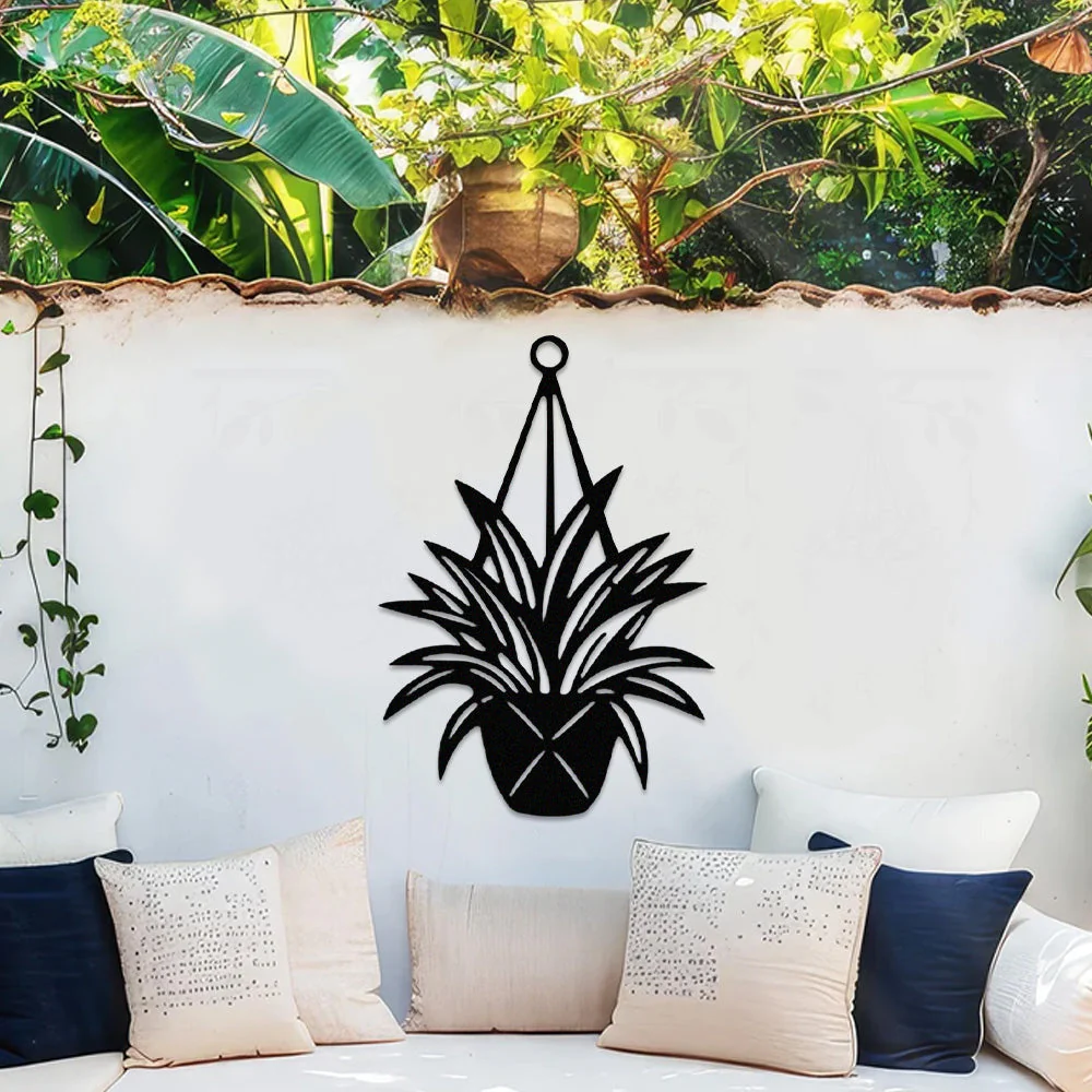Jardin Fleuri Métal Décoratif Mural - Décoration Murale Intérieur et Extérieur - Image 3