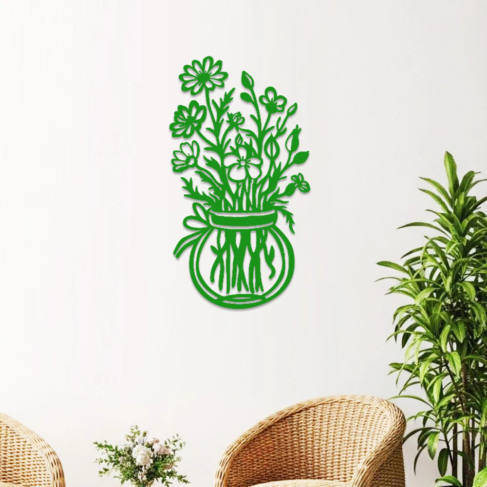 Jardin Fleuri Métal Décoratif Mural - Décoration Murale Intérieur et Extérieur - Image 6