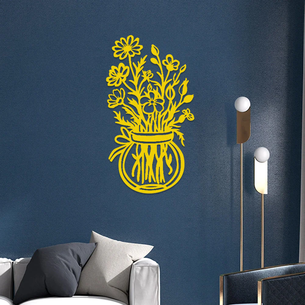 Jardin Fleuri Métal Décoratif Mural - Décoration Murale Intérieur et Extérieur - Image 8