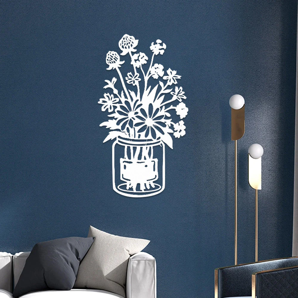Jardin Fleuri Métal Décoratif Mural - Décoration Murale Intérieur et Extérieur - Image 9