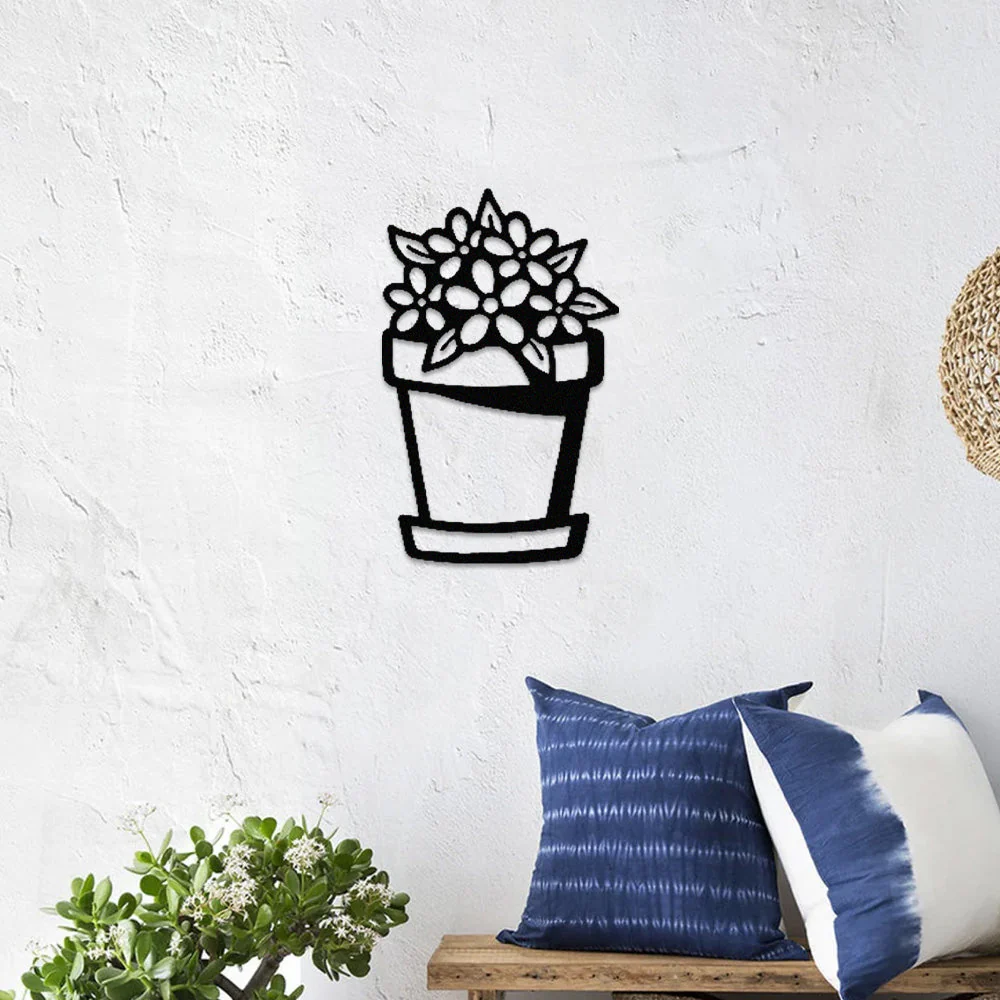 Jardin Fleuri Métal Décoratif Mural - Décoration Murale Intérieur et Extérieur