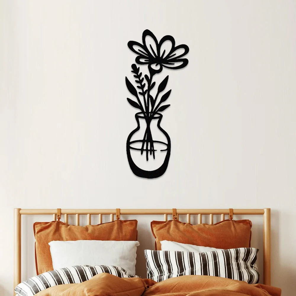 Jardin Fleuri Métal Décoratif Mural - Décoration Murale Intérieur et Extérieur