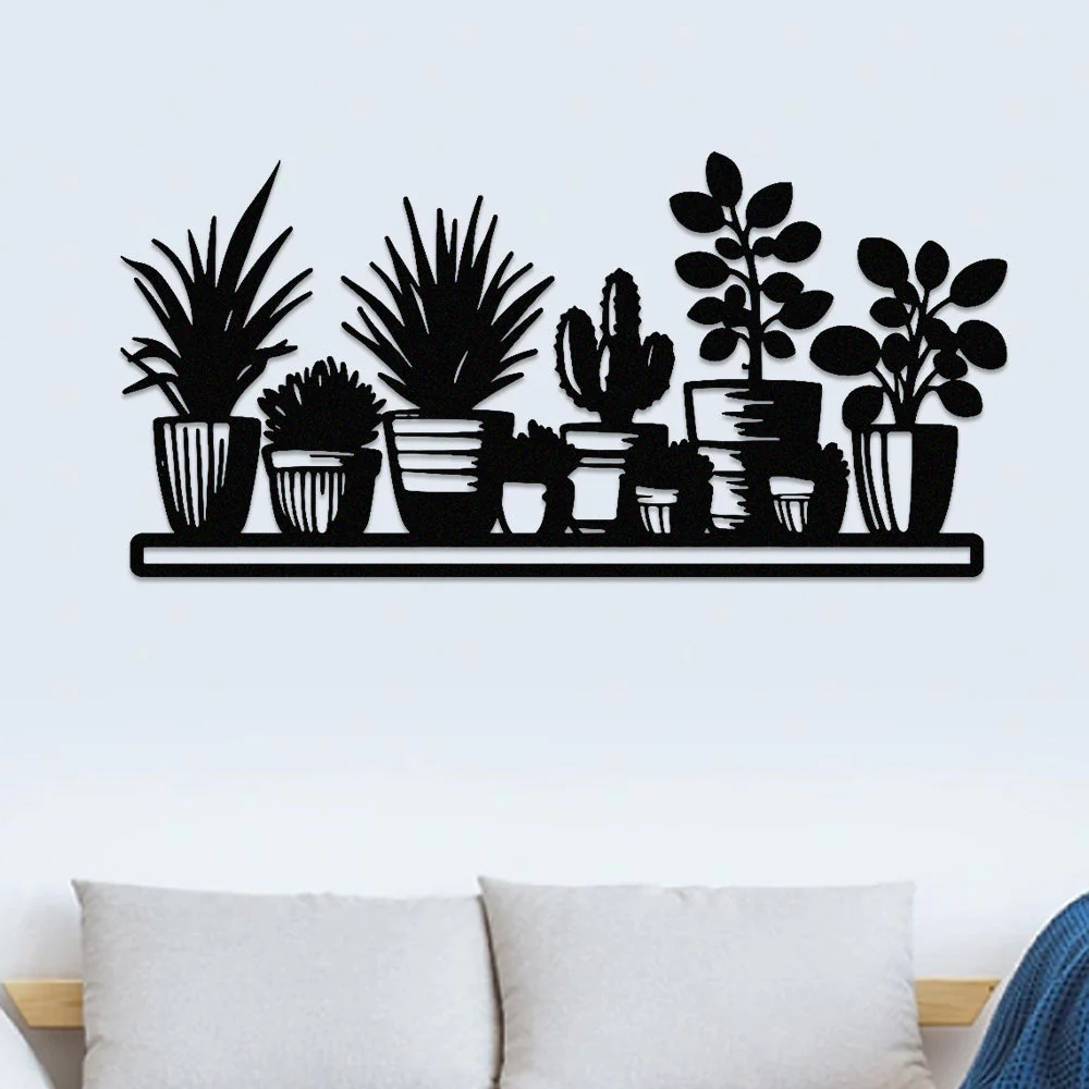 Jardin Fleuri Métal Décoratif Mural - Décoration Murale Intérieur et Extérieur