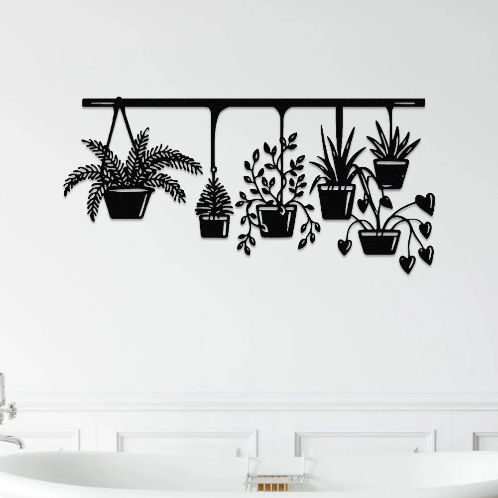 Jardin Fleuri Métal Décoratif Mural - Décoration Murale Intérieur et Extérieur - Image 2