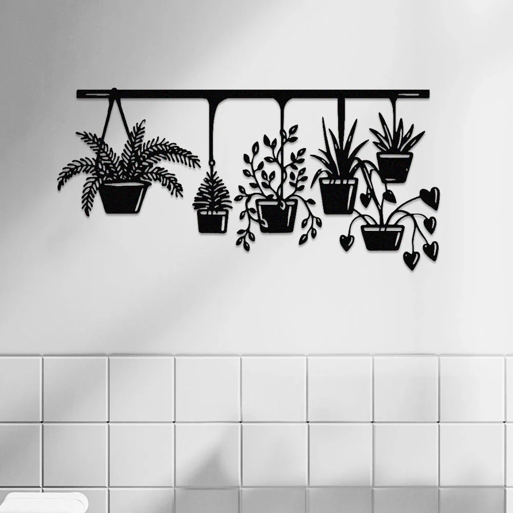 Jardin Fleuri Métal Décoratif Mural - Décoration Murale Intérieur et Extérieur - Image 3