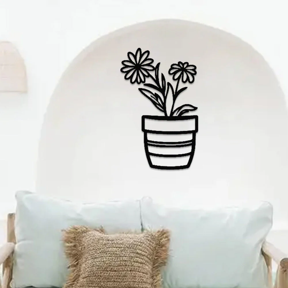 Jardin Fleuri Métal Décoratif Mural - Décoration Murale Intérieur et Extérieur