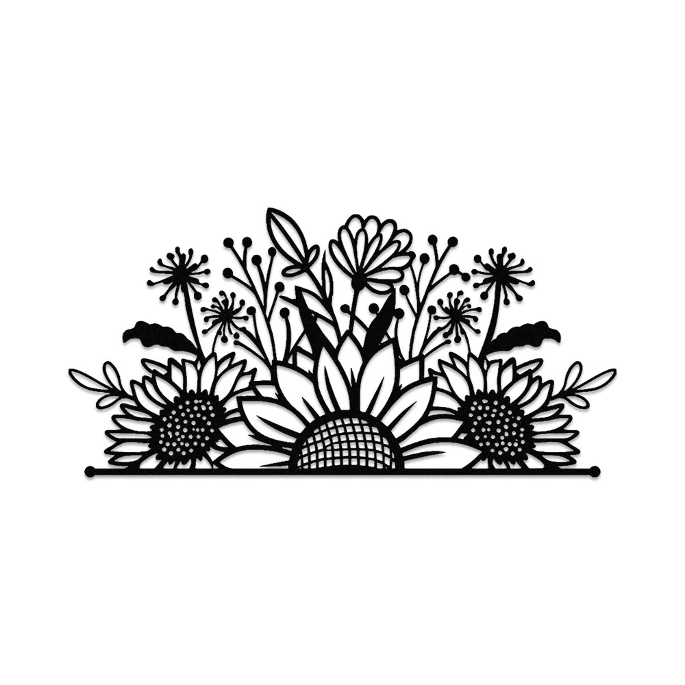 Jardin Fleuri Métal Décoratif Mural - Décoration Murale Intérieur et Extérieur - Image 11