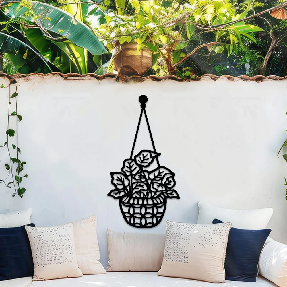 Jardin Fleuri Métal Décoratif Mural - Décoration Murale Intérieur et Extérieur