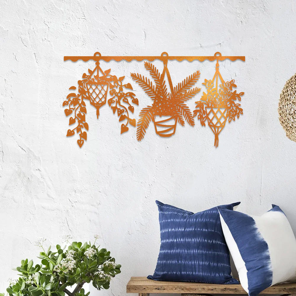 Jardin Fleuri Métal Décoratif Mural - Décoration Murale Intérieur et Extérieur - Image 5