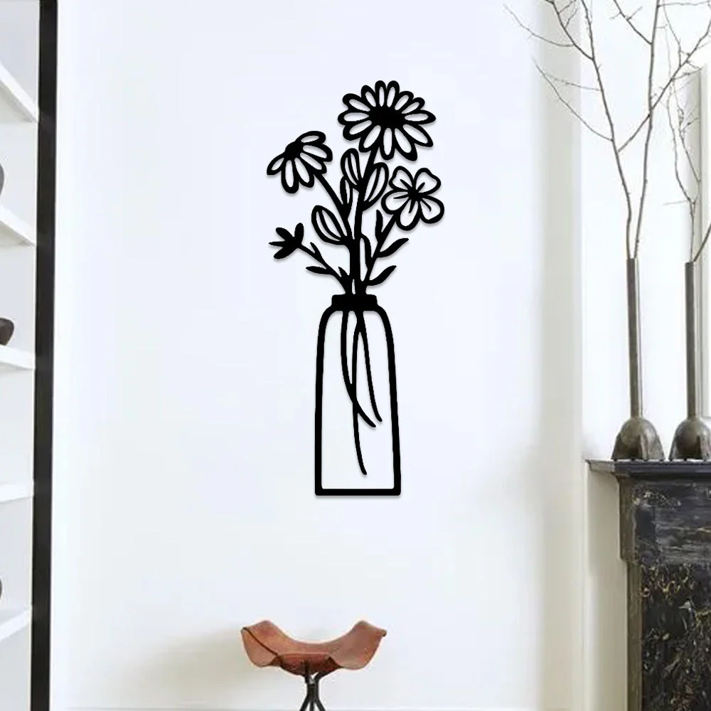 Jardin Fleuri Métal Décoratif Mural - Décoration Murale Intérieur et Extérieur - Image 2