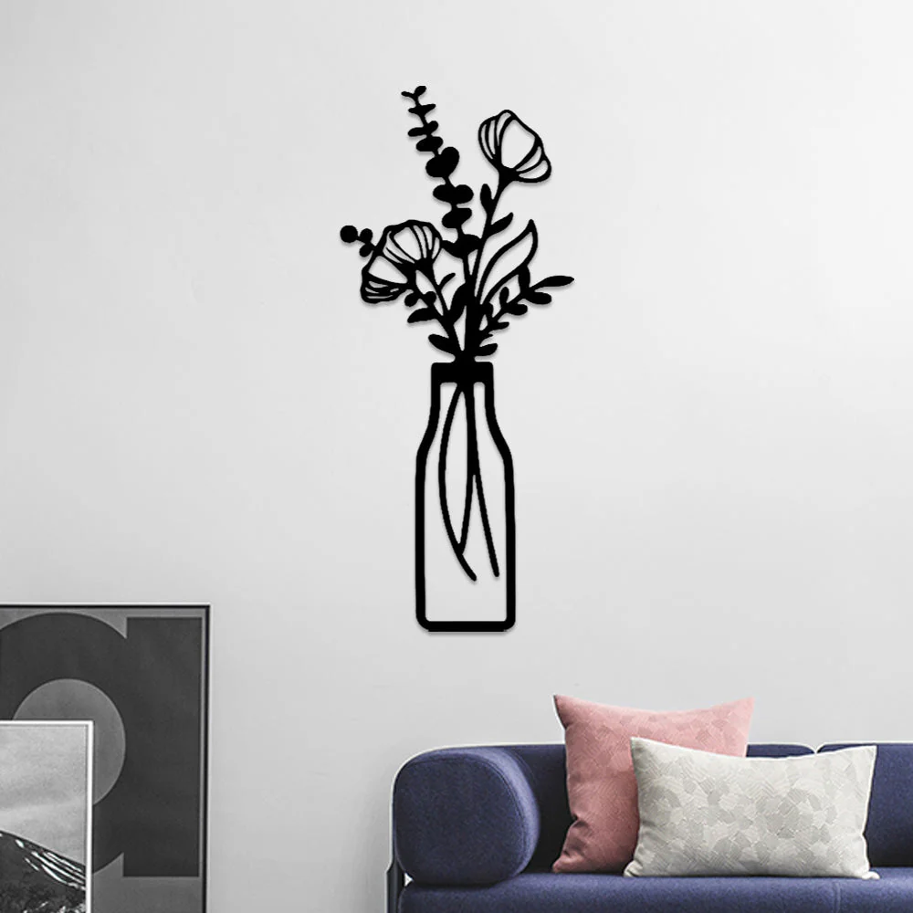 Jardin Fleuri Métal Décoratif Mural - Décoration Murale Intérieur et Extérieur - Image 2