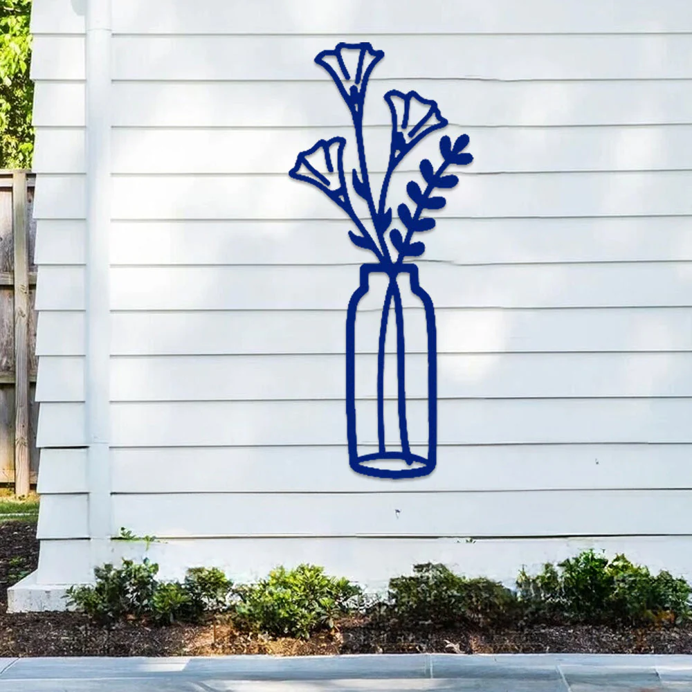 Jardin Fleuri Métal Décoratif Mural - Décoration Murale Intérieur et Extérieur - Image 7