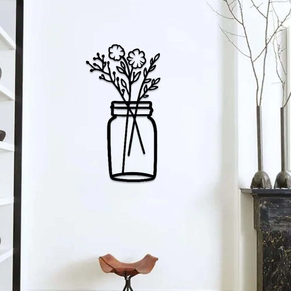 Jardin Fleuri Métal Décoratif Mural - Décoration Murale Intérieur et Extérieur - Image 3
