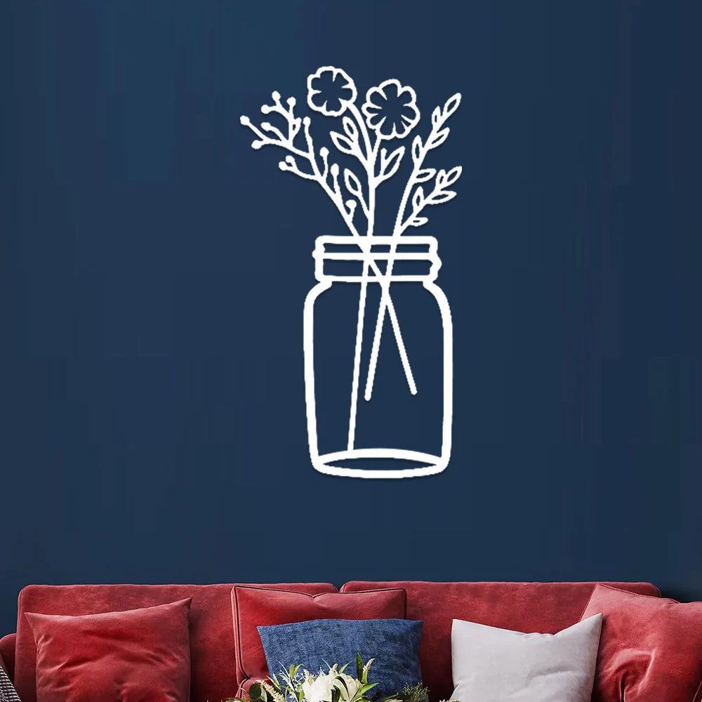 Jardin Fleuri Métal Décoratif Mural - Décoration Murale Intérieur et Extérieur - Image 9