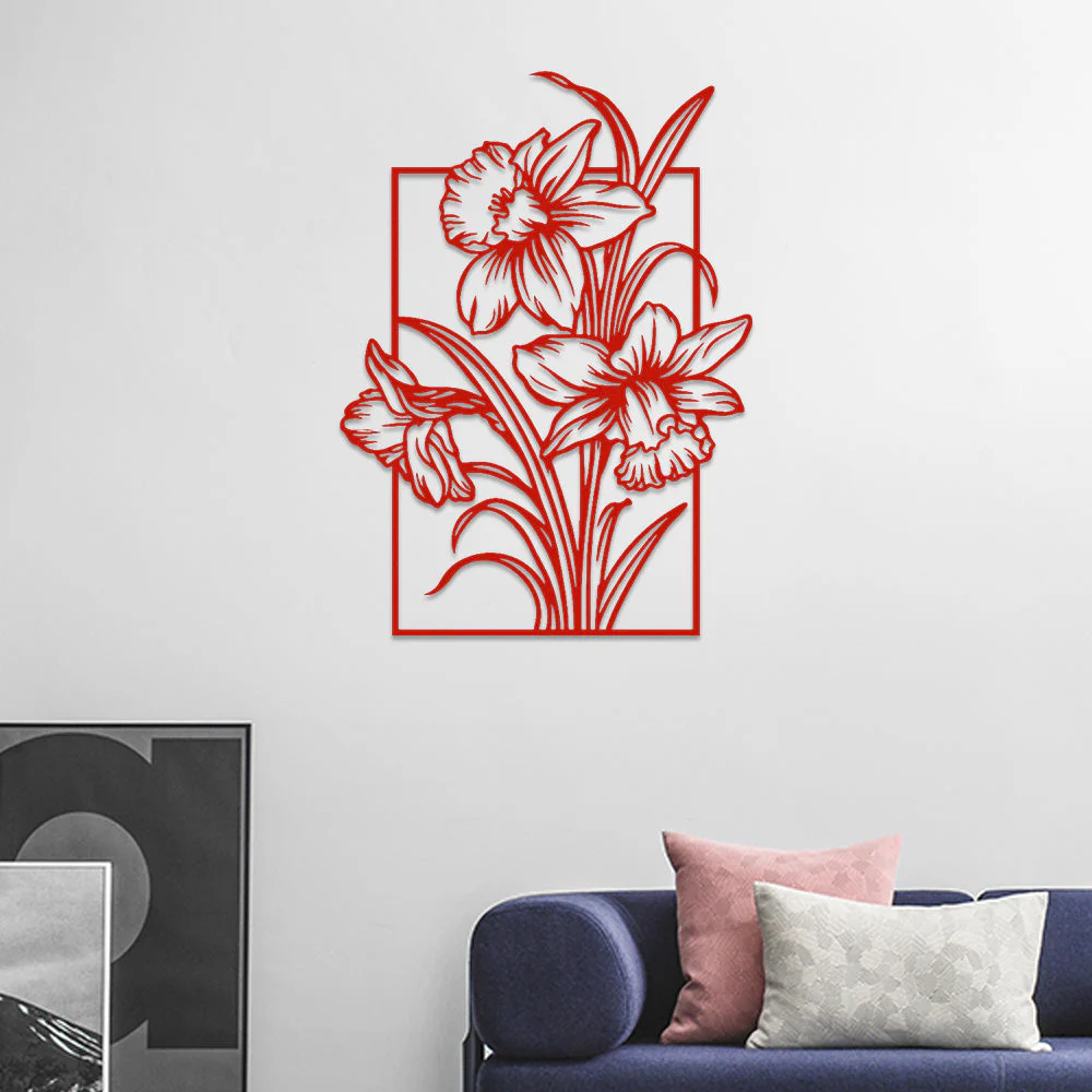 Jardin Fleuri Métal Décoratif Mural - Décoration Murale Intérieur et Extérieur - Image 4