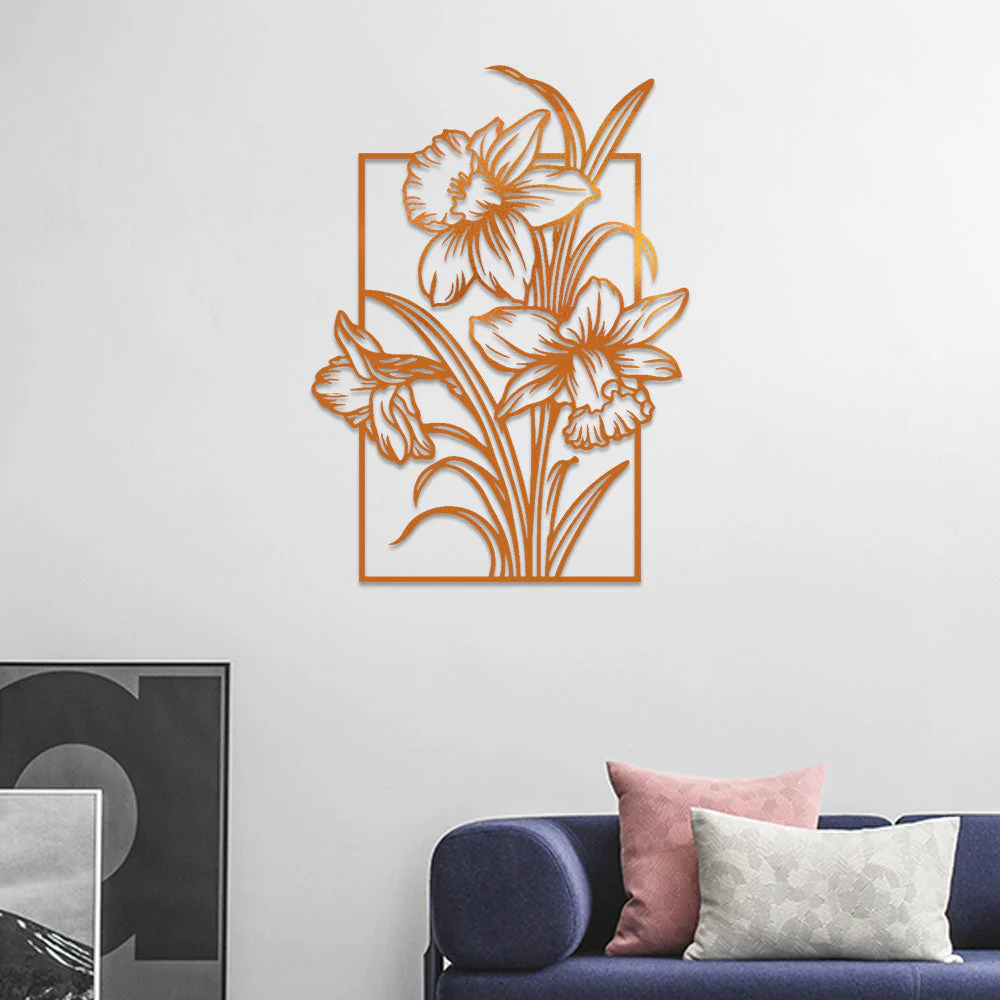 Jardin Fleuri Métal Décoratif Mural - Décoration Murale Intérieur et Extérieur - Image 5
