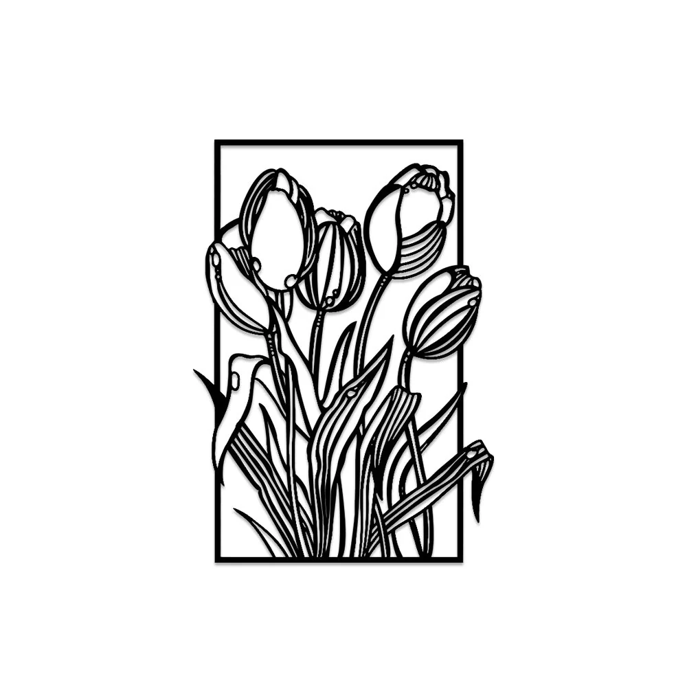 Jardin Fleuri Métal Décoratif Mural - Décoration Murale Intérieur et Extérieur - Image 11