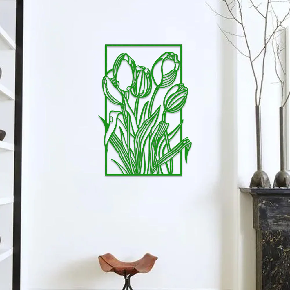 Jardin Fleuri Métal Décoratif Mural - Décoration Murale Intérieur et Extérieur - Image 6