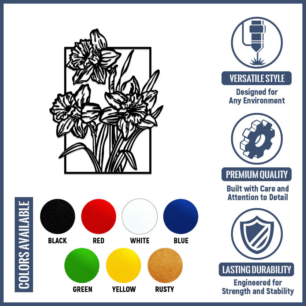 Jardin Fleuri Métal Décoratif Mural - Décoration Murale Intérieur et Extérieur - Image 10