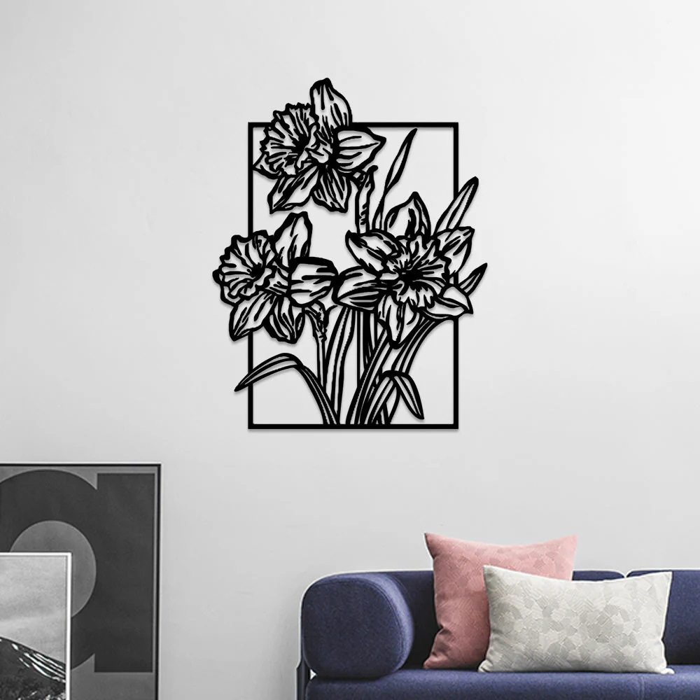 Jardin Fleuri Métal Décoratif Mural - Décoration Murale Intérieur et Extérieur - Image 2