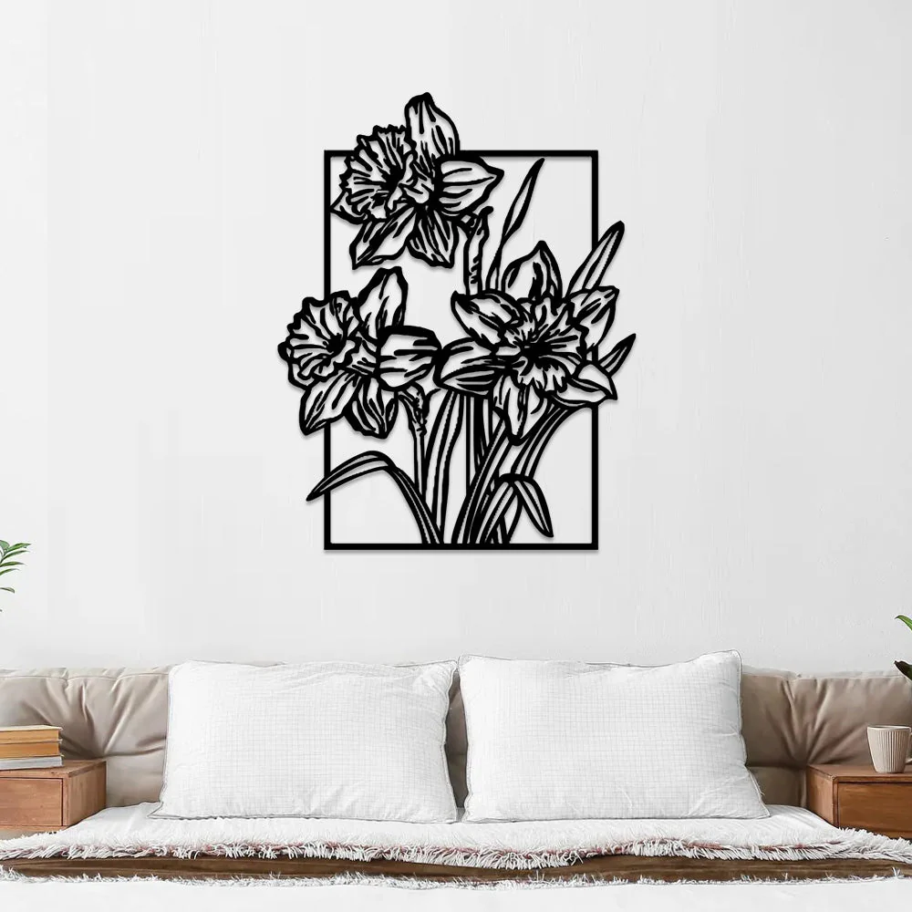 Jardin Fleuri Métal Décoratif Mural - Décoration Murale Intérieur et Extérieur - Image 3