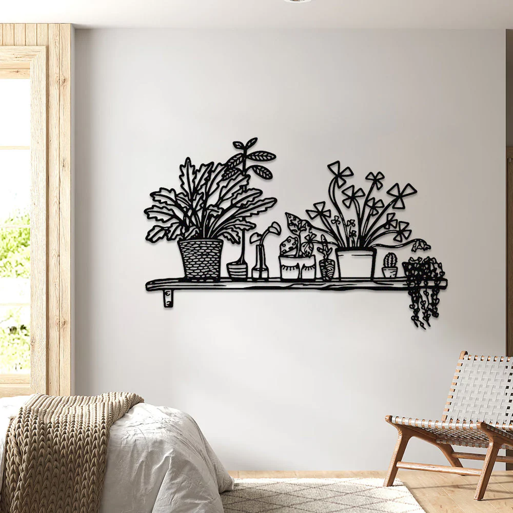 Jardin Fleuri Personnalisé Métal Décoratif Mural - Décoration Murale Intérieur et Extérieur - Image 6