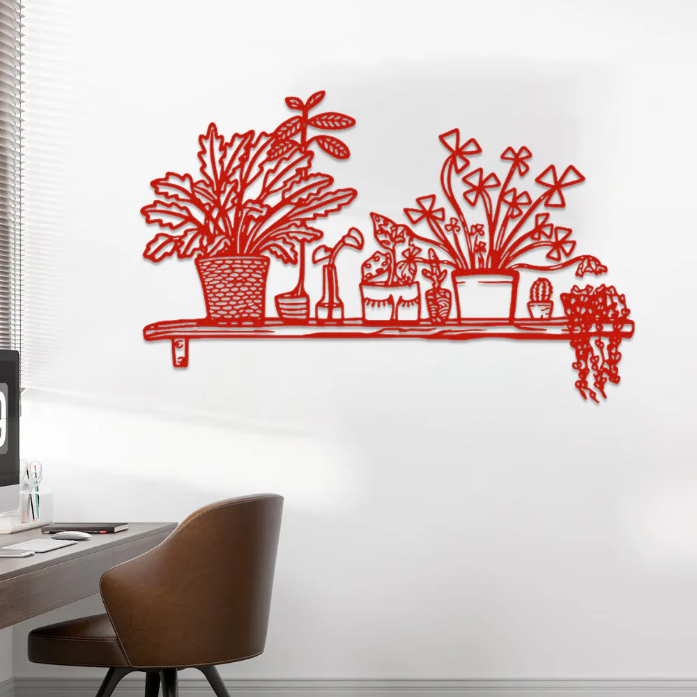 Jardin Fleuri Personnalisé Métal Décoratif Mural - Décoration Murale Intérieur et Extérieur - Image 8