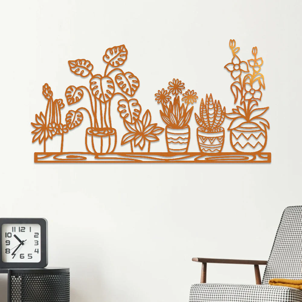 Jardin Fleuri Métal Décoratif Mural - Décoration Murale Intérieur et Extérieur - Image 5