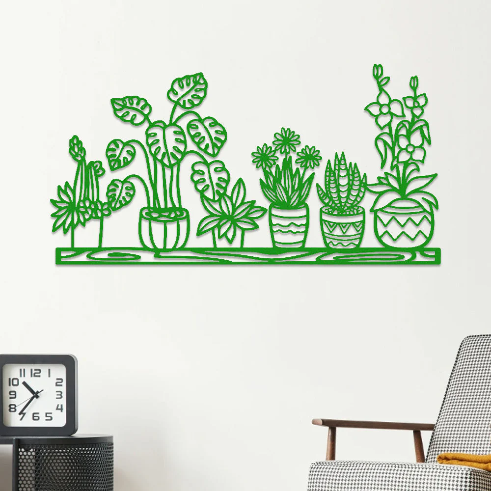 Jardin Fleuri Métal Décoratif Mural - Décoration Murale Intérieur et Extérieur - Image 6