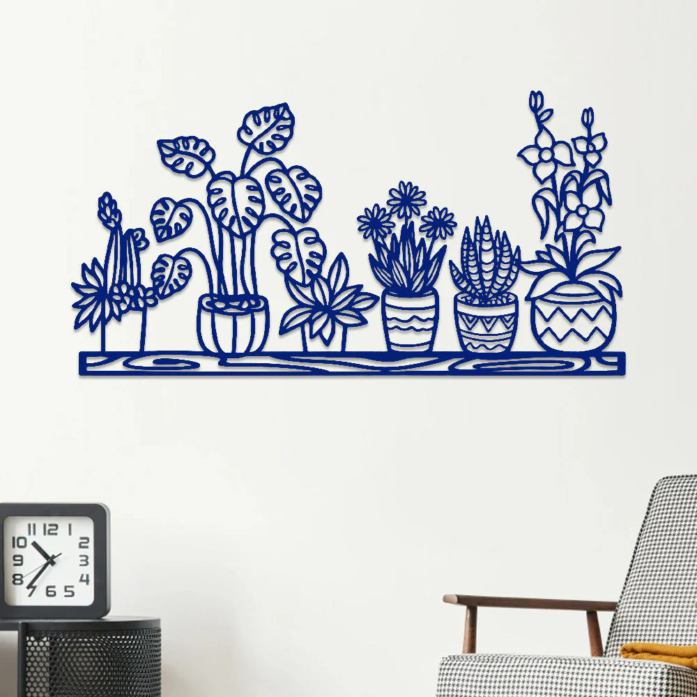 Jardin Fleuri Métal Décoratif Mural - Décoration Murale Intérieur et Extérieur - Image 7