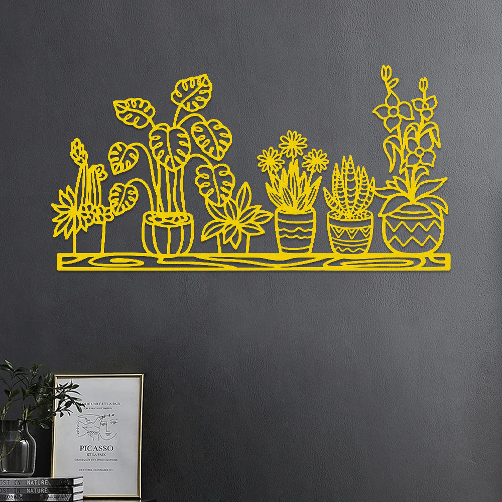 Jardin Fleuri Métal Décoratif Mural - Décoration Murale Intérieur et Extérieur - Image 8