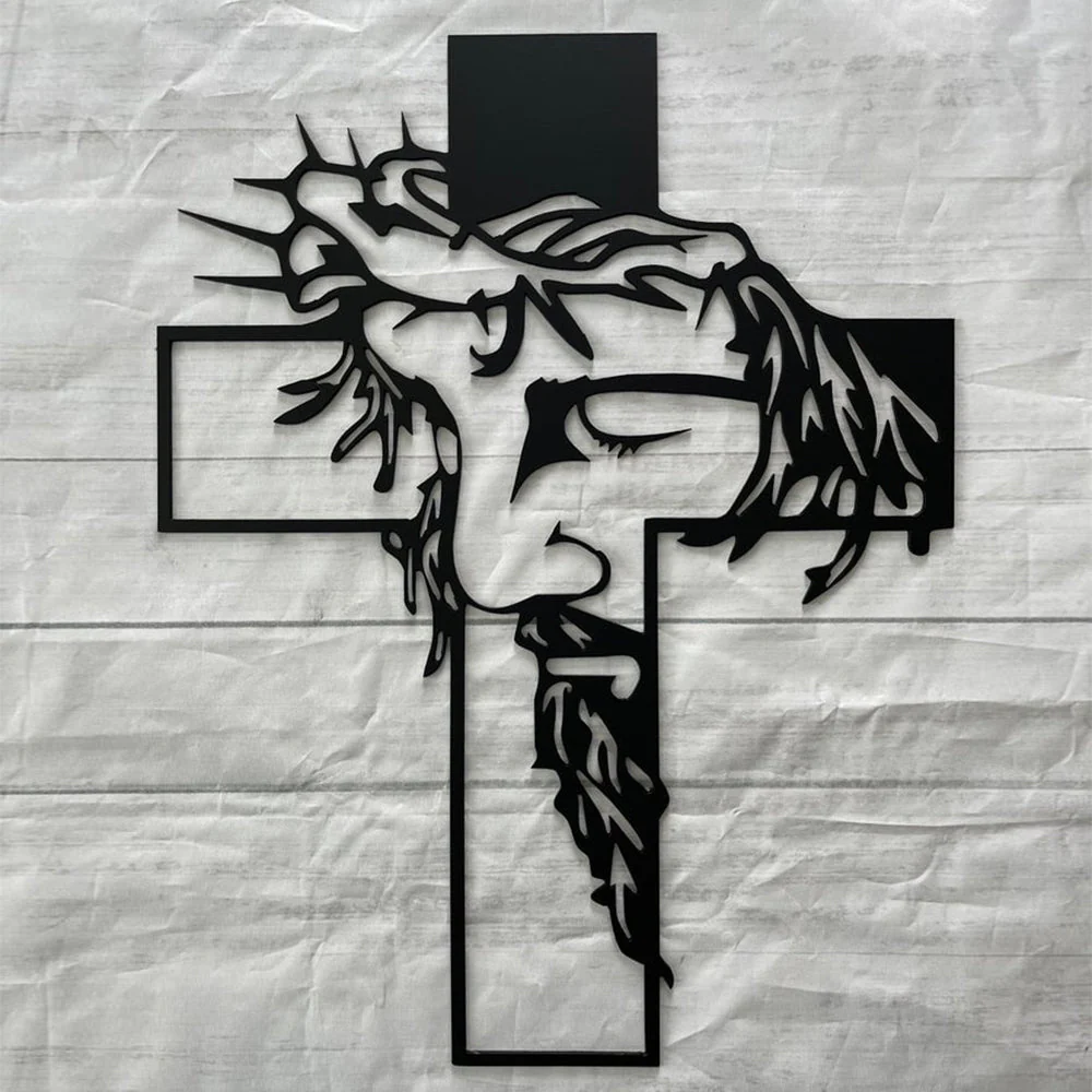 Jésus Croix Plaque Christ Décor Mural - Image 3