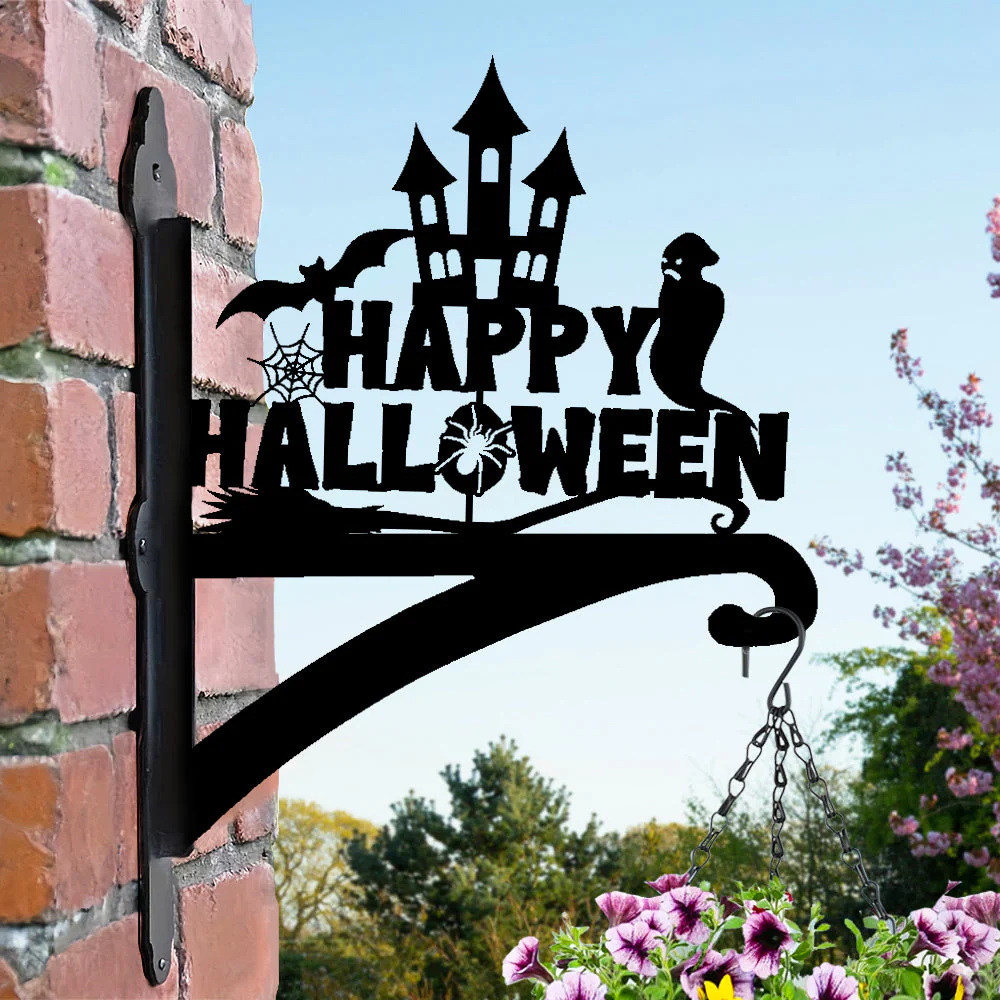 Joyeux Halloween Support de Plantes à Suspendre Métallique