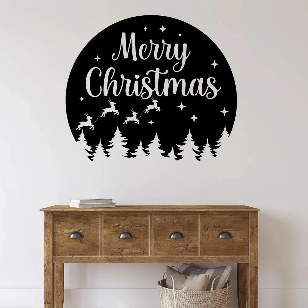 Joyeux Noël Cerf Plaque en Métal Décoratif Mural - Image 3