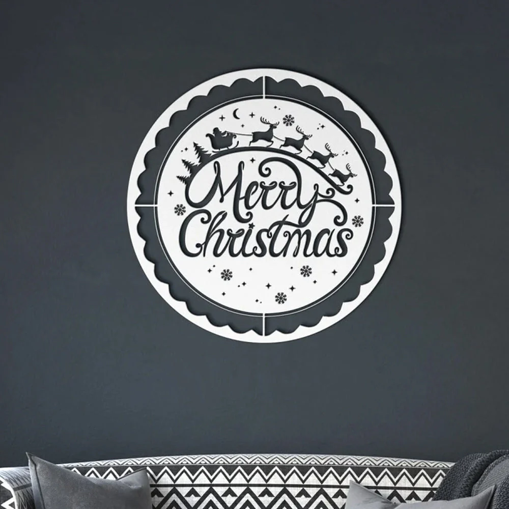 Joyeux Noël Plaque en Métal Décoratif Mural - Image 2