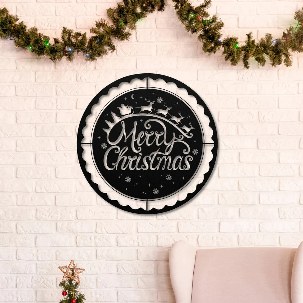 Joyeux Noël Plaque en Métal Décoratif Mural - Image 4