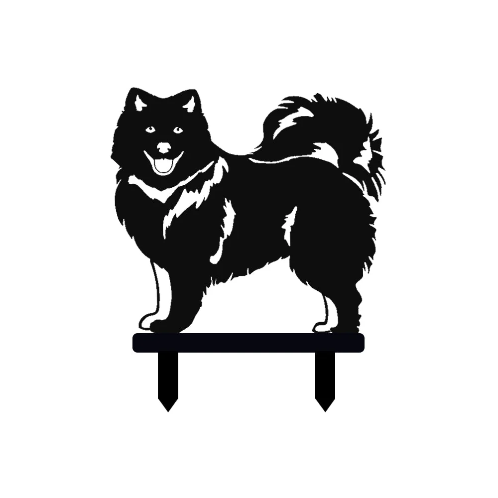 Keeshond Silhouette de Chien en Métal Noir - Image 7
