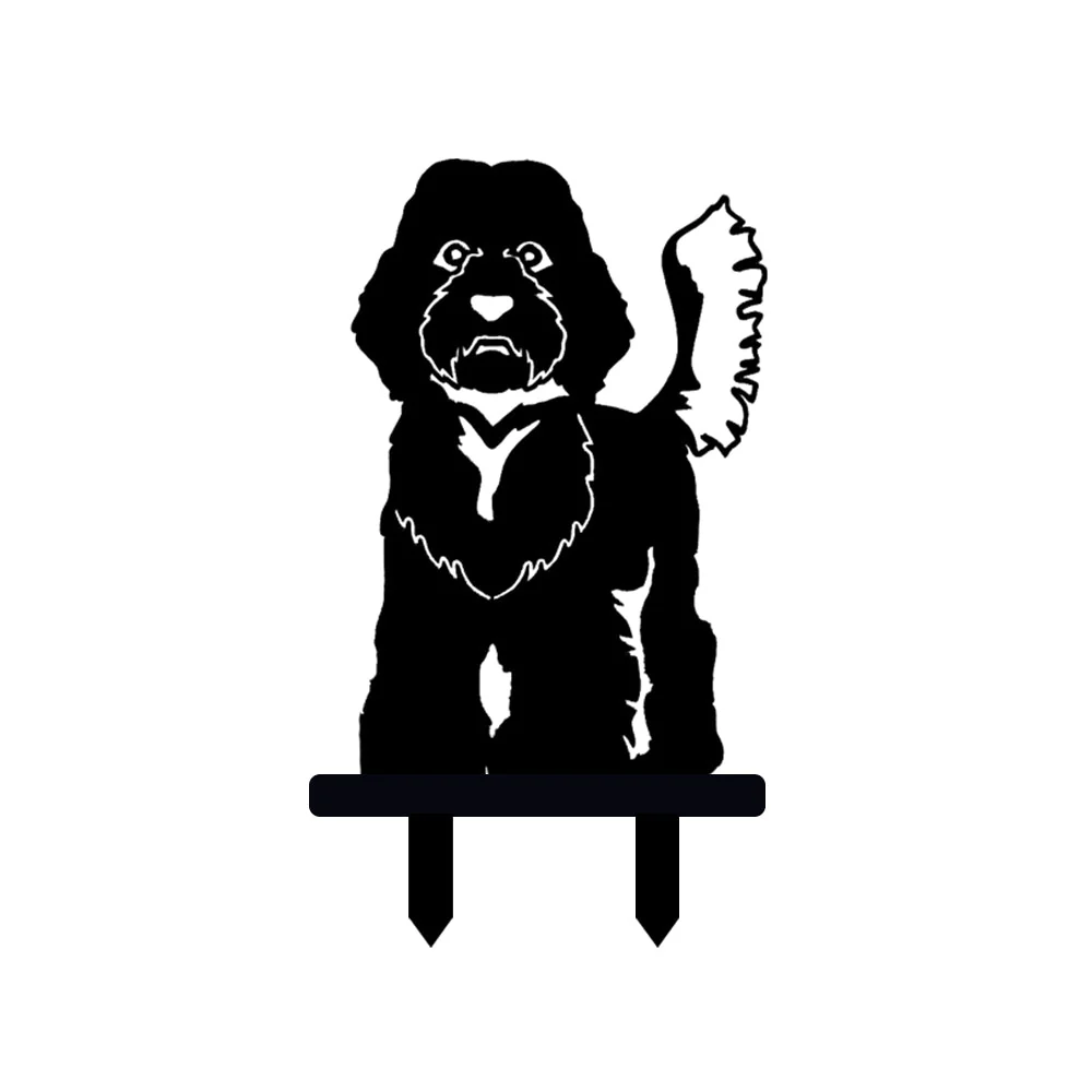 Labradoodle Silhouette de Chien en Métal Noir - Image 8