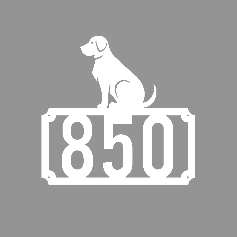 Labrador Numéro de Maison Monogramme Adresse Plaque en Métal Personnalisée - Image 19