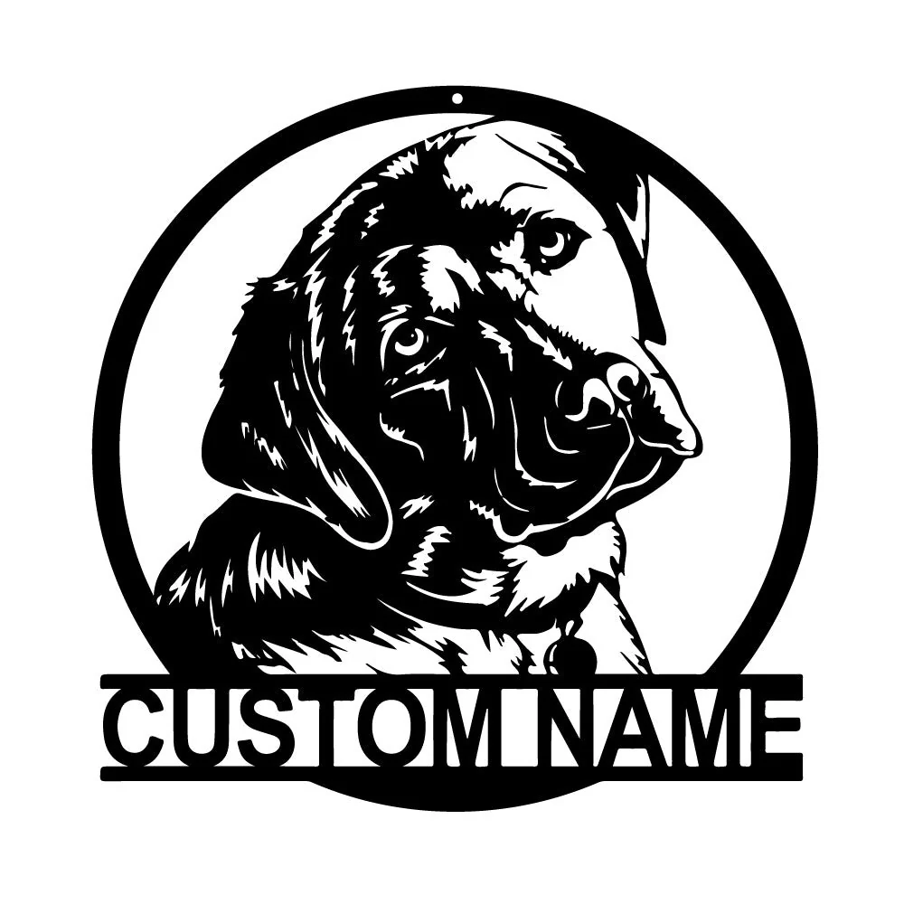 Labrador Retriever Art Mural en Métal Personnalisé pour Amoureux des Chiens - Image 9