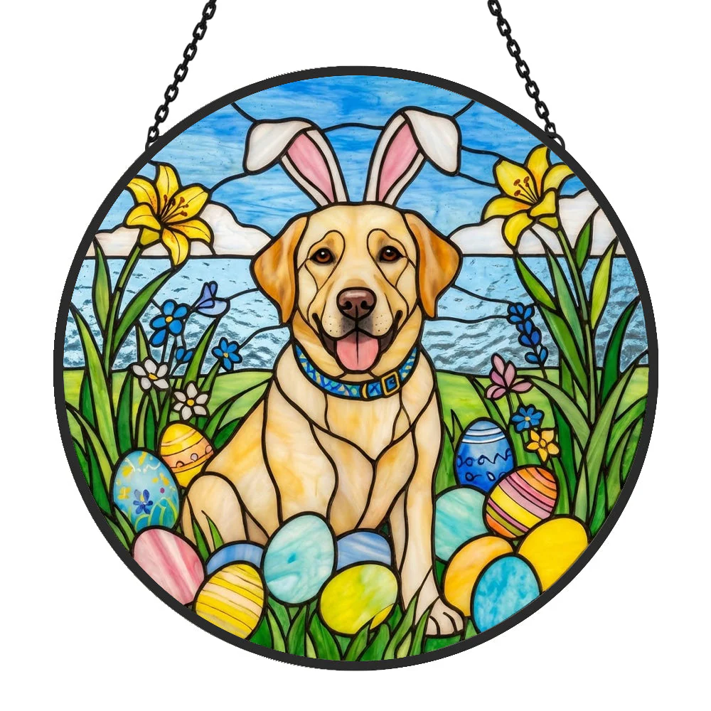 Labrador Retriever Attrape-Soleil en Vitrail - Décoration Suspendue pour Fenêtre - Image 3